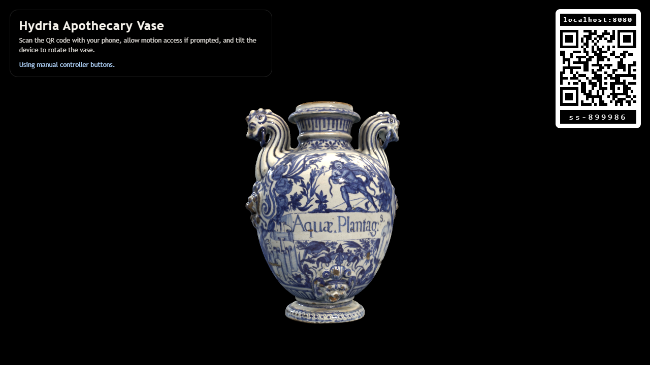 Rotating the vase Vase rotated left using the phone controller