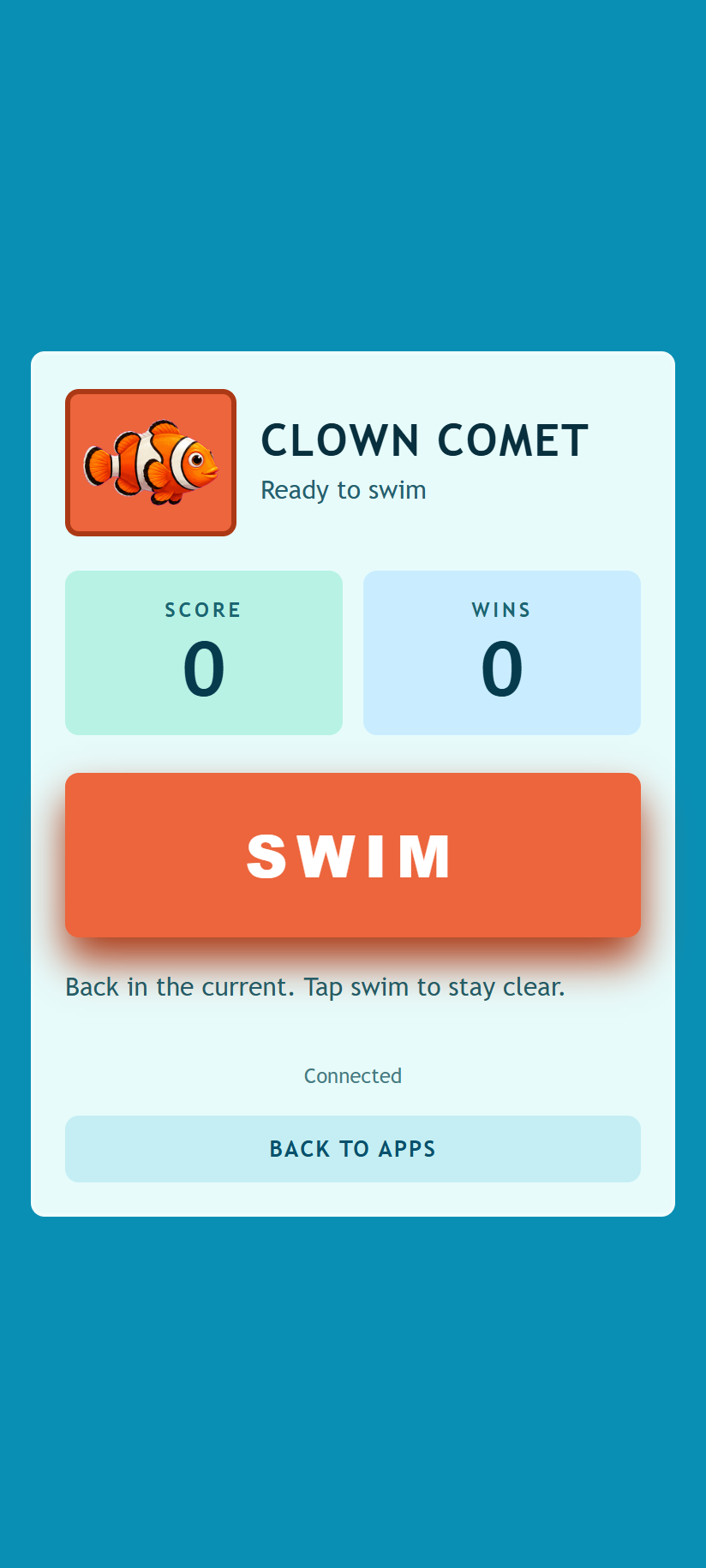 Swimming controls in active play