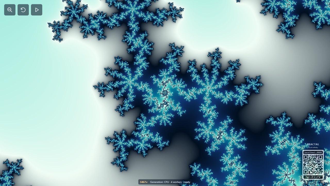 Snowflake destination with fine branching patterns in the Ocean palette
