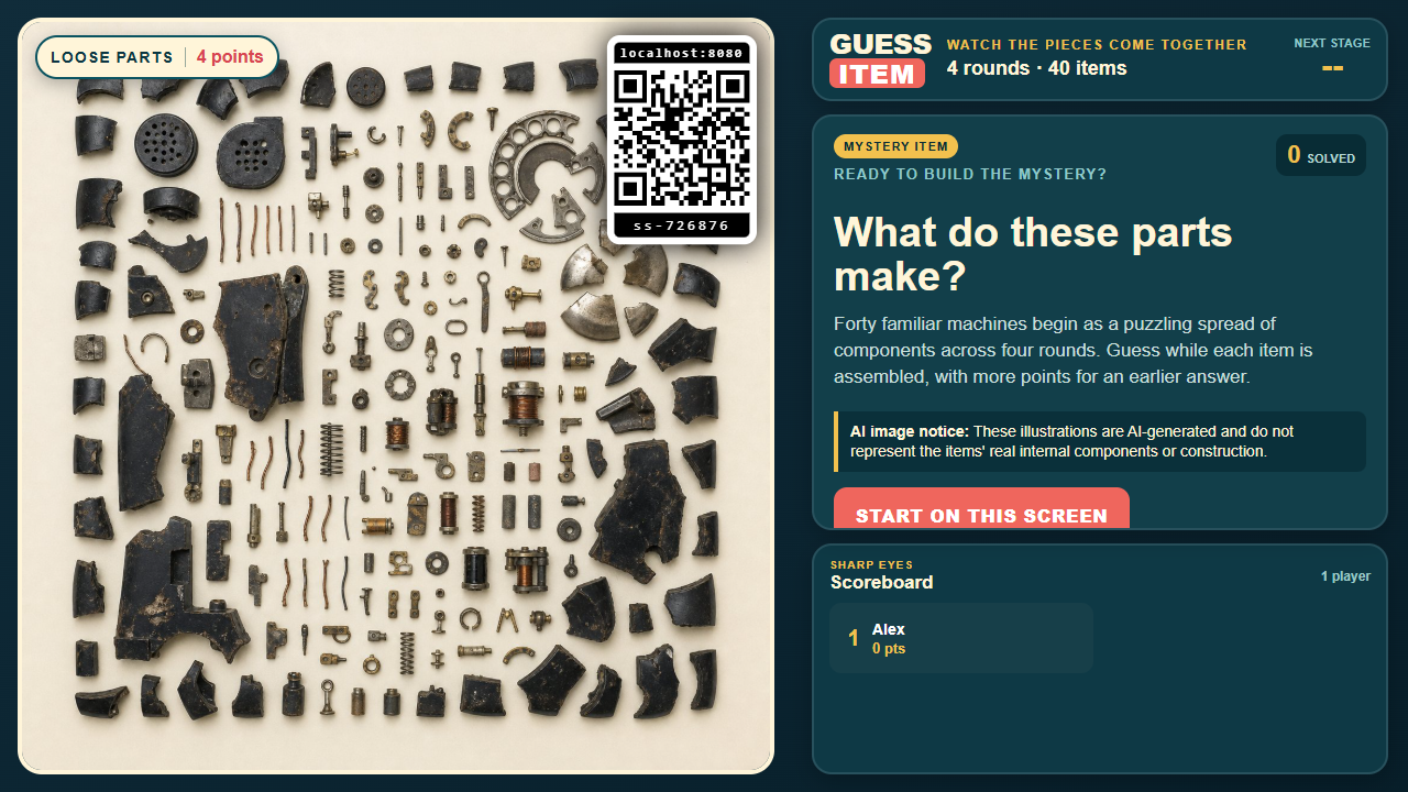 Mystery item partially assembled