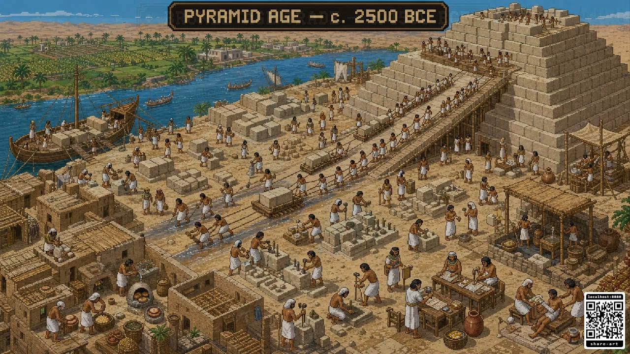 Artwork shared on a full-screen display